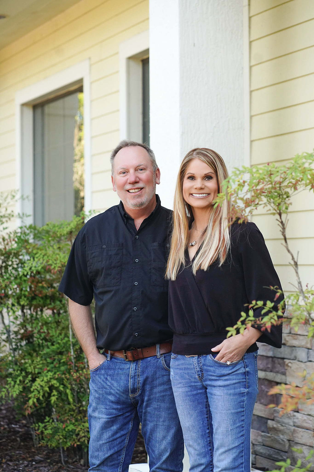 Dr. Robert Ogden and Treatment Coordinator Karyn Ogden standing outside an Ogden Orthodontics office