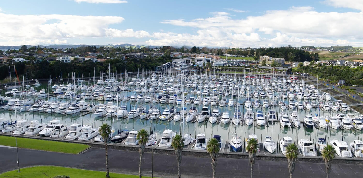 Pine Harbour Marina berths and channel