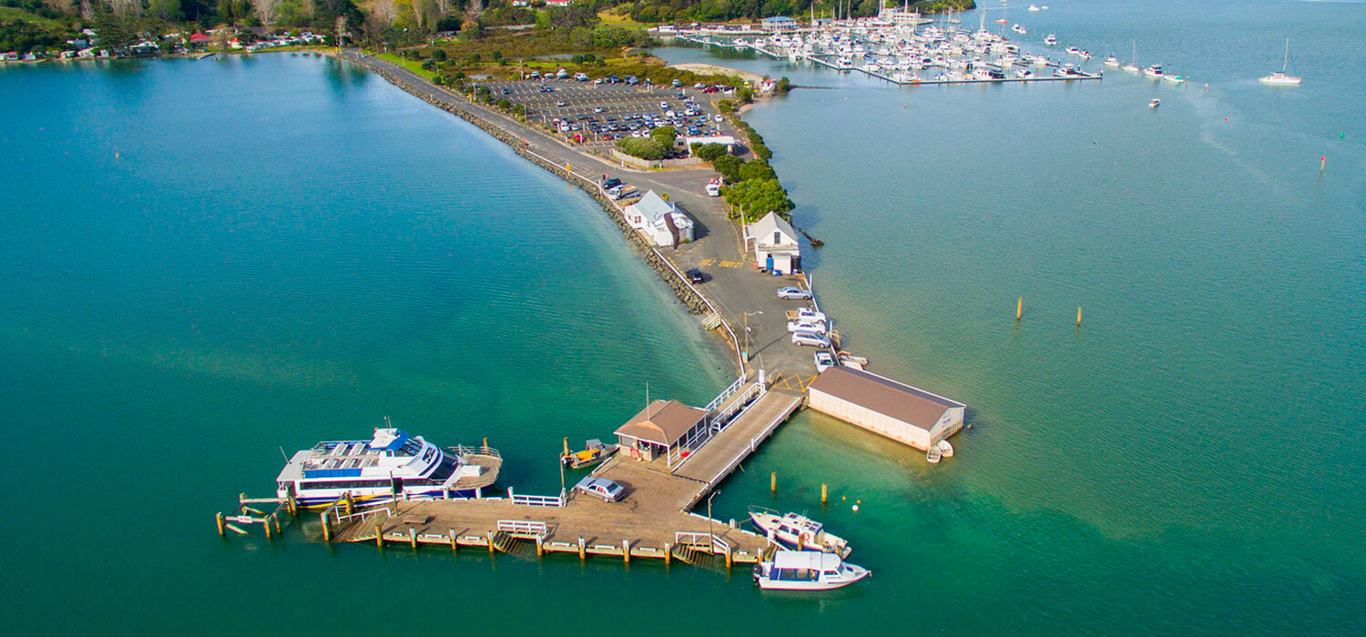 Sandspit Marina during the initial dig