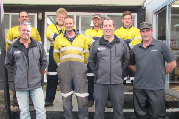 The Empire Marine crew on site