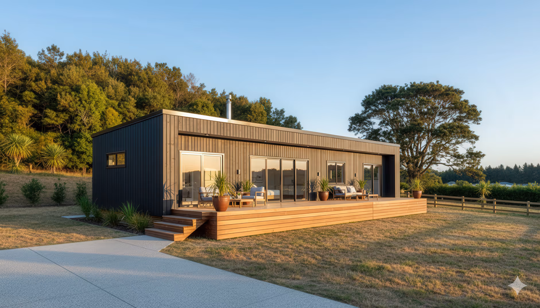 Framing of the top of a house