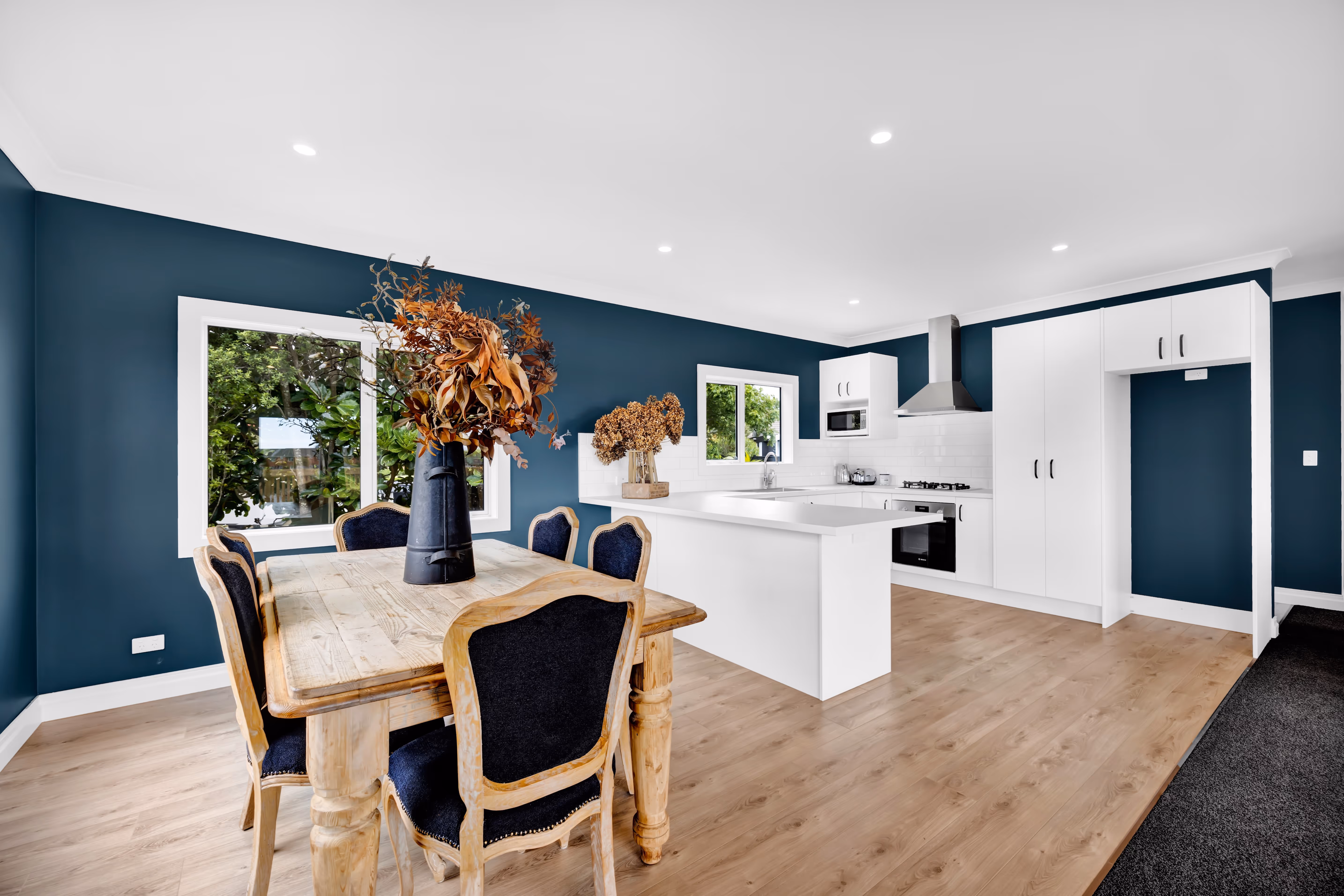 Kitchen scullery full with products