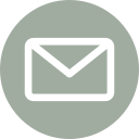 Black envelope icon inside a gray circular background.