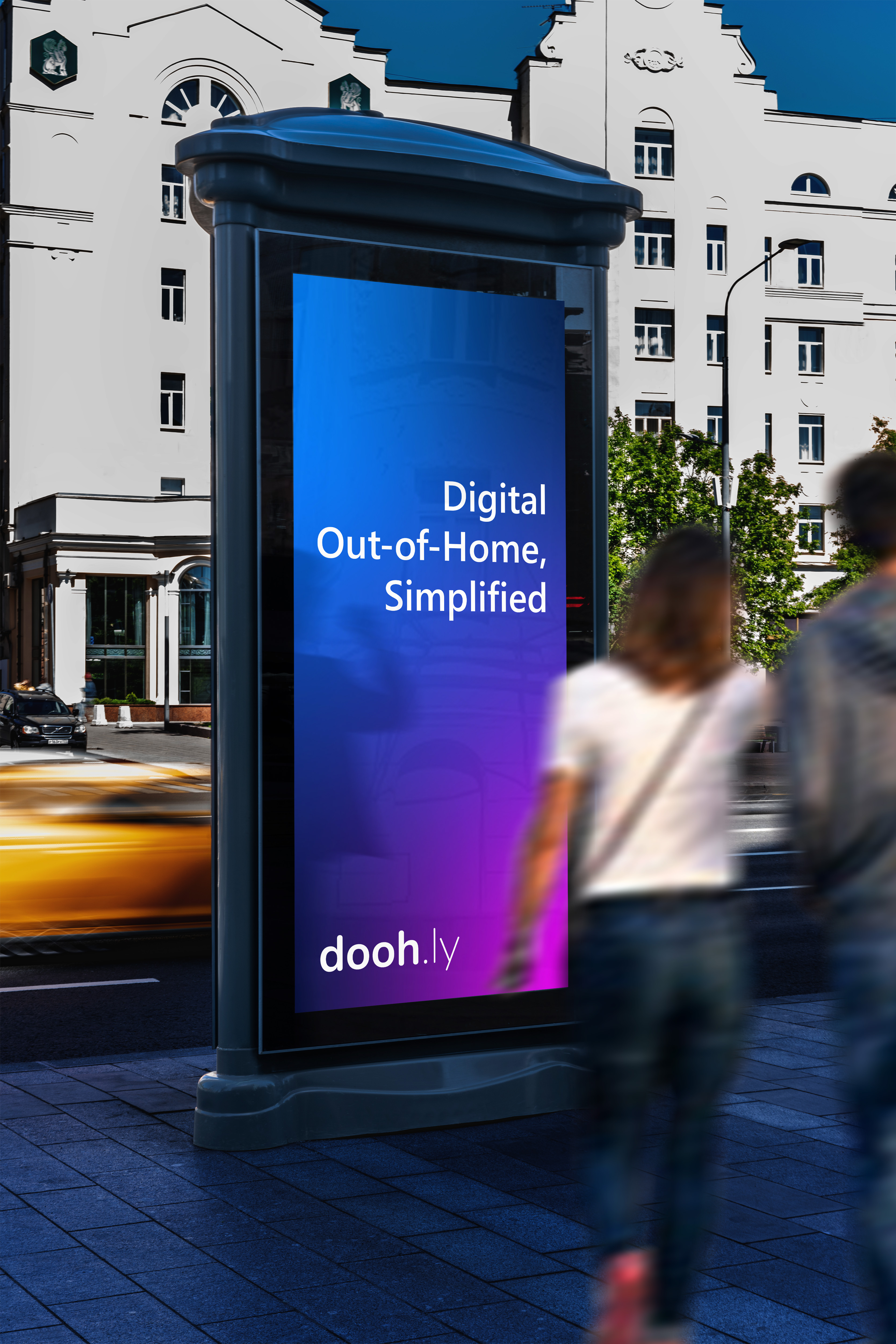 Doohly digital signage on street