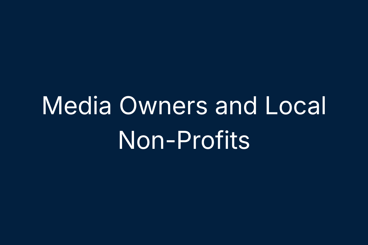 Media Owners and Local Non-Profits