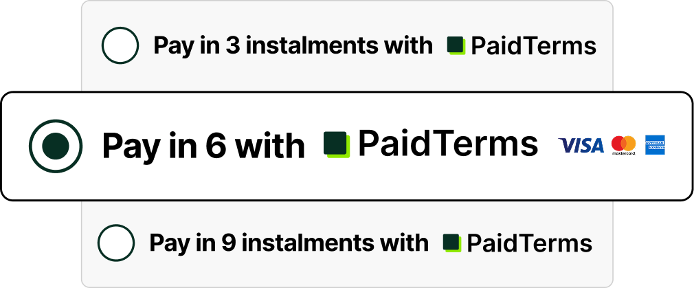 Pay in 6 with PaidTerms