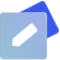 Blue square icon with rounded corners featuring a white pen symbol.
