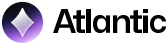 Atlantic Records logo featuring a white diamond shape on a purple circular background with the word 'Atlantic' in black text.