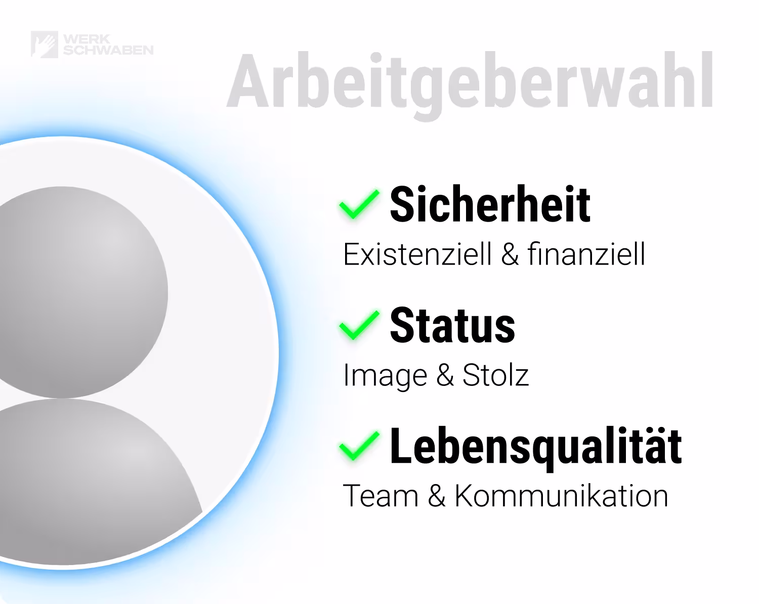 Fachkräfte suchen ihren Arbeitgeber nach Sicherheit, Status und Lebensqualität aus.
