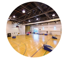 The indoor sports hall