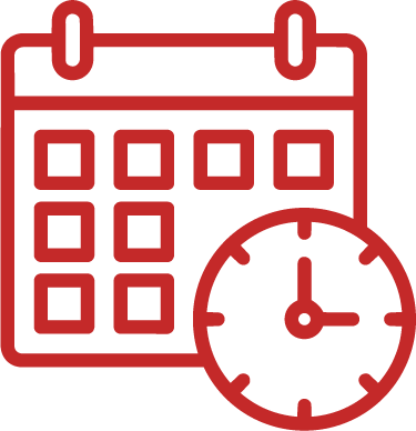 Calendar and clock icon indicating time and scheduling