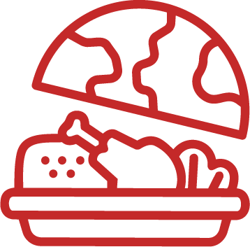 Takeout container with roasted chicken and side dishes