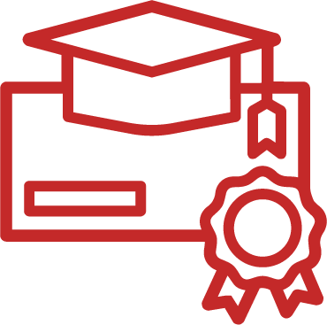 Graduation cap and diploma icon