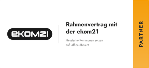 Partner der ekom21: Rahmenvertrag mit der ekom21, hessische Kommunen setzen auf OfficeEfficient