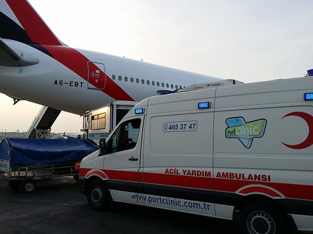 Air Medical Escort from Palm Springs, California to Canada