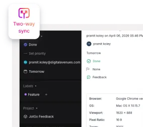 Two-way status awareness