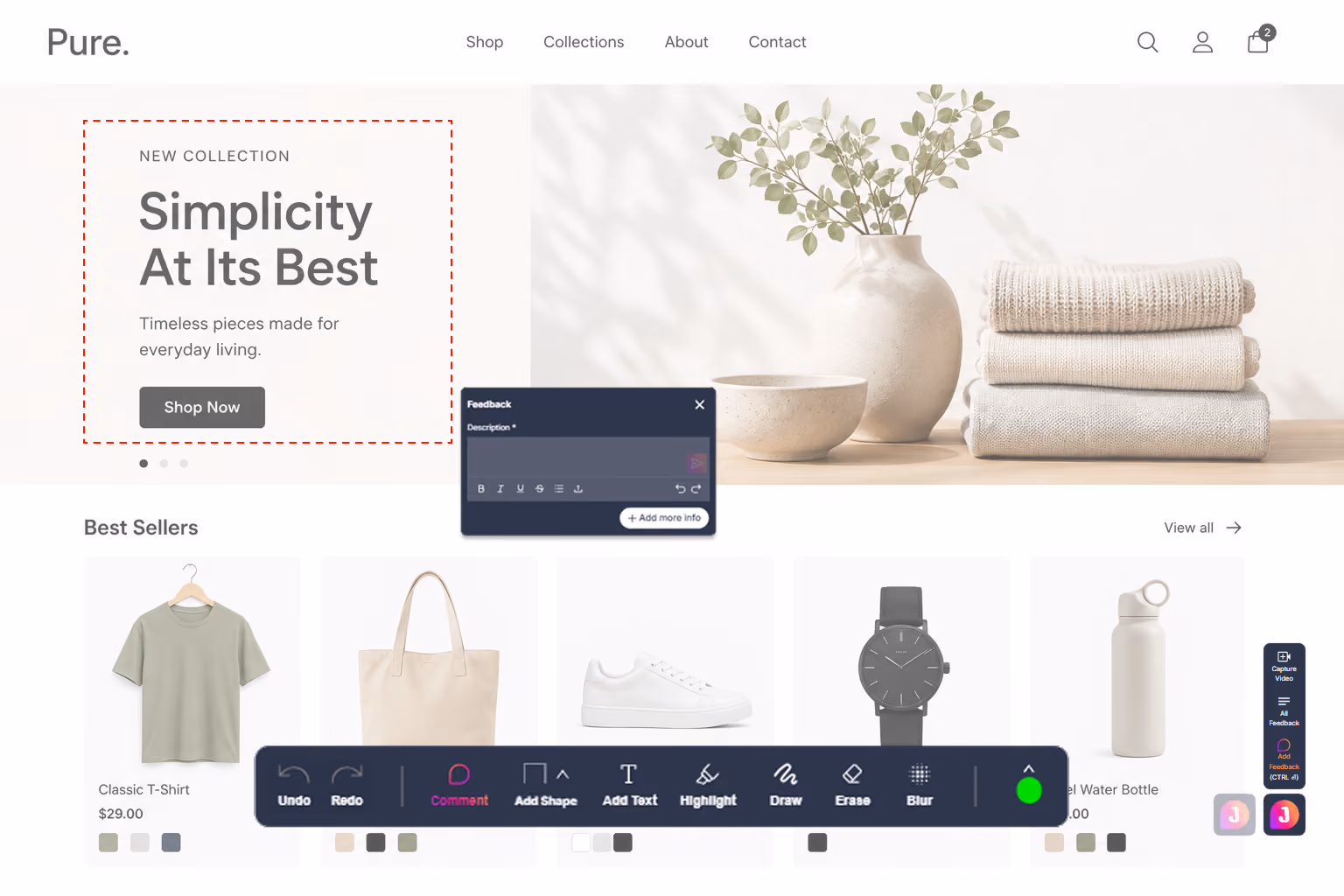 One-click Screenshots