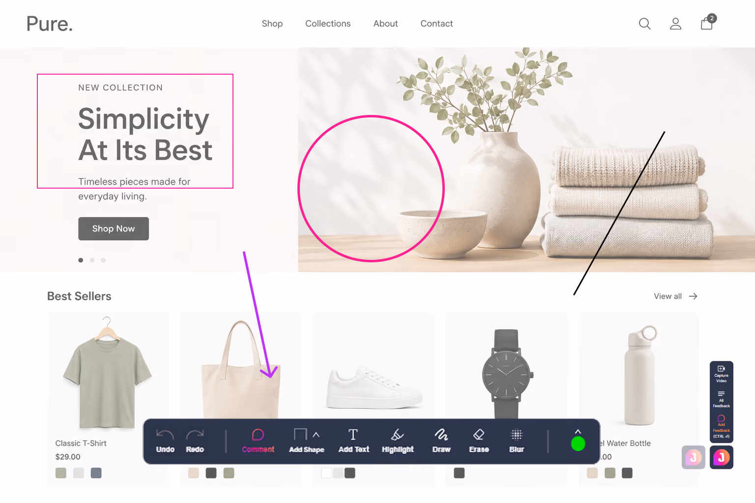 One-click Screenshots