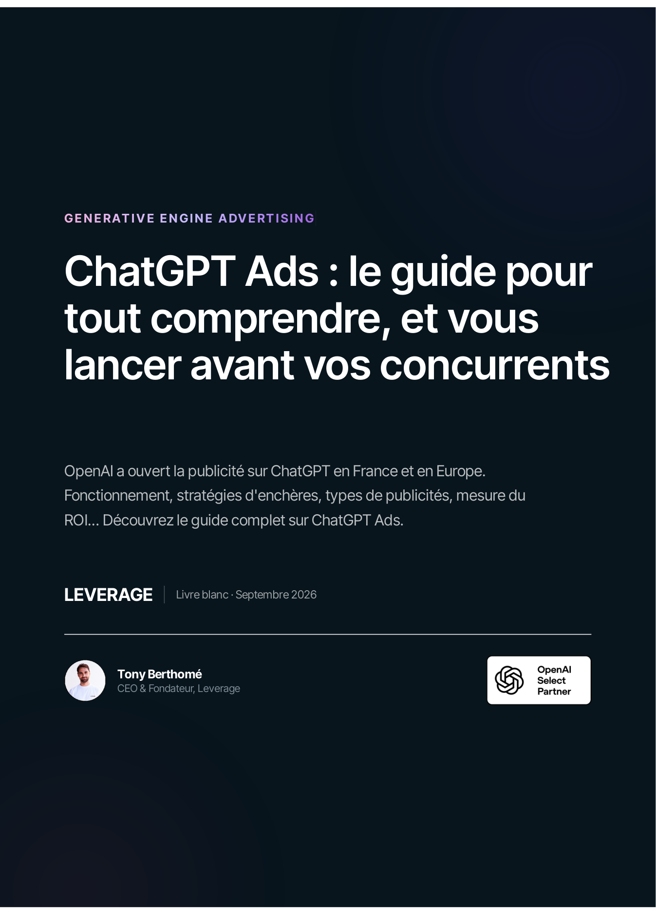 Couverture du livre blanc ChatGPT Ads