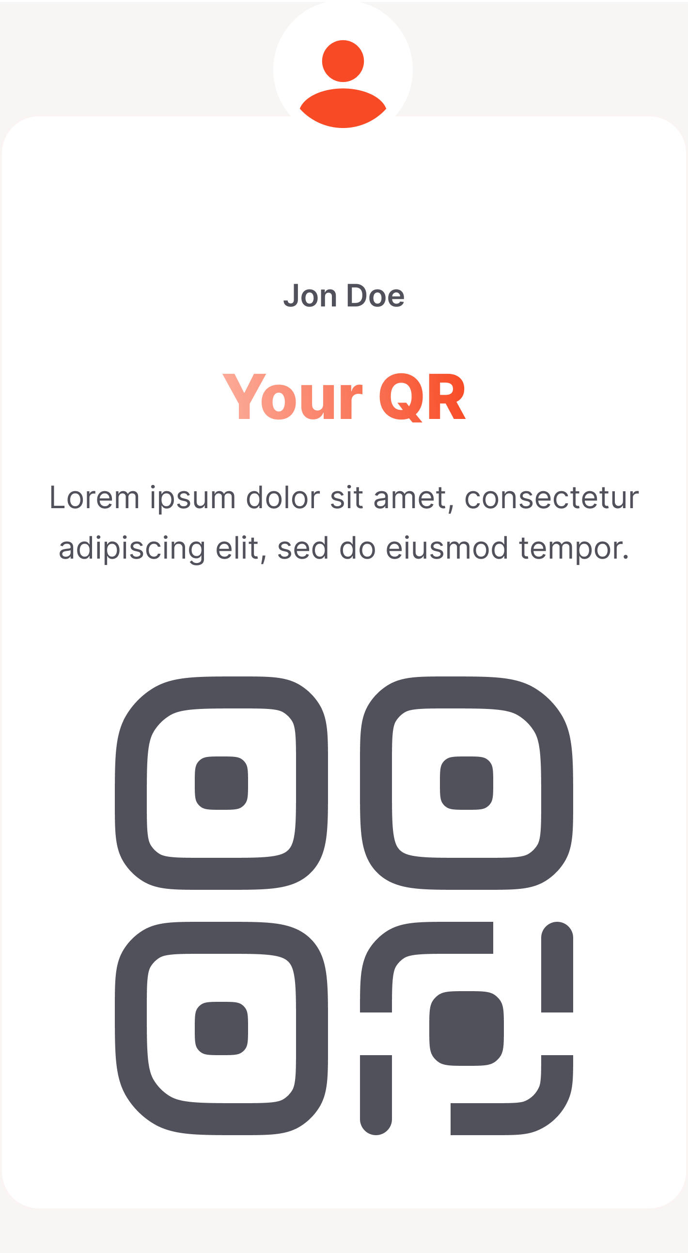 Confero app QR code networking interface