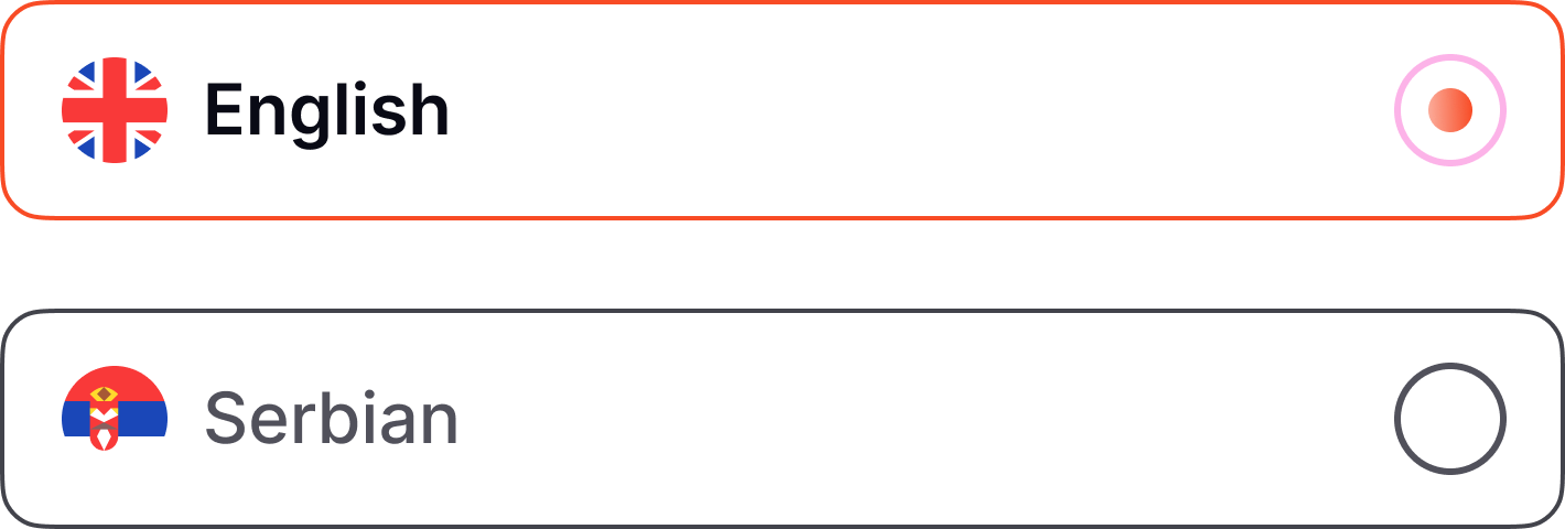 Conference app UI in multiple languages