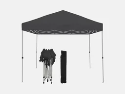 Schwarzer Faltpavillon 3 x 3 m mit Tasche und Gestell