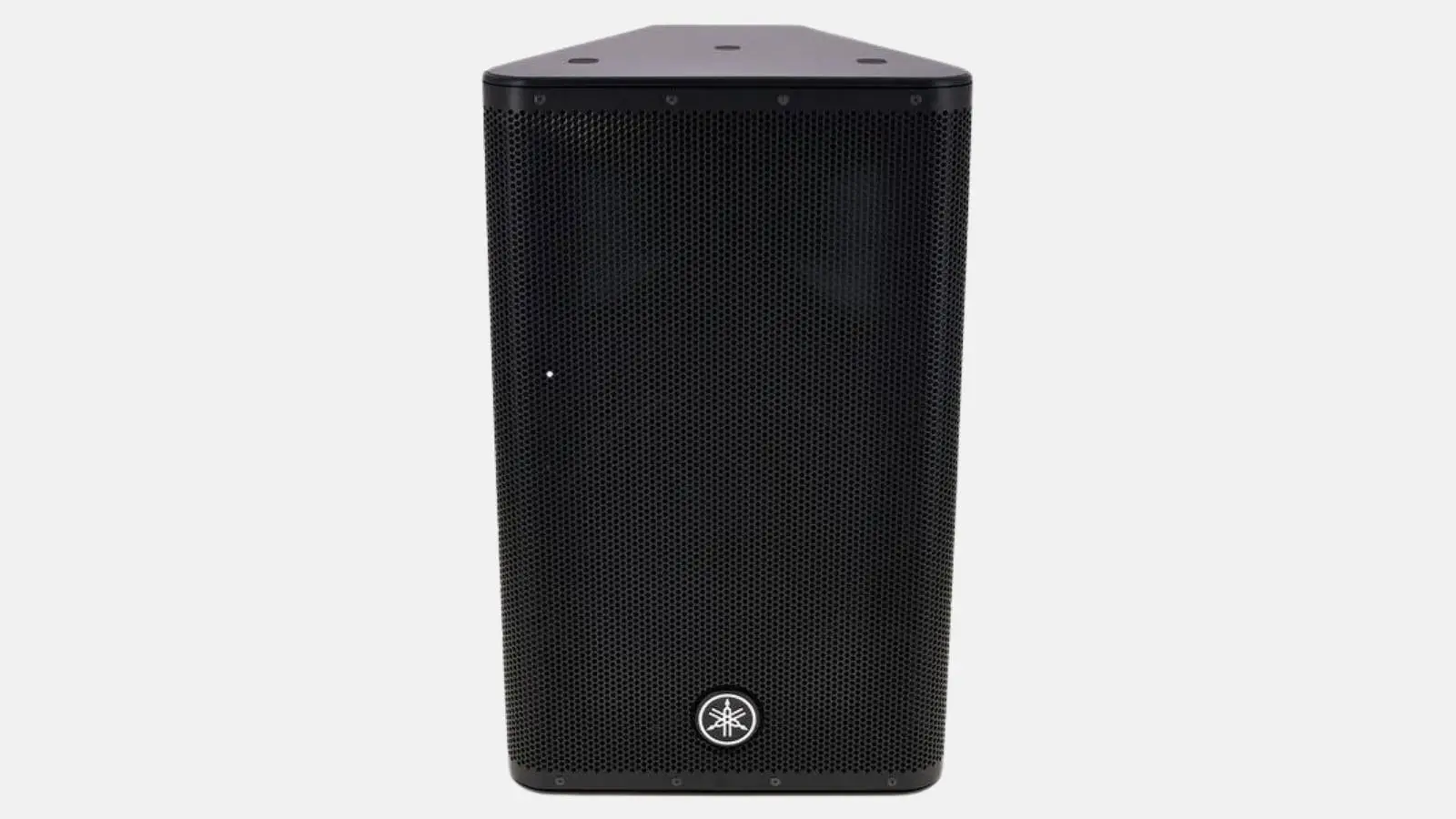Yamaha DXR12 mkII Fullrange-Lautsprecher in Schwarz in Frontansicht mit Metallgitter und Yamaha-Logo.