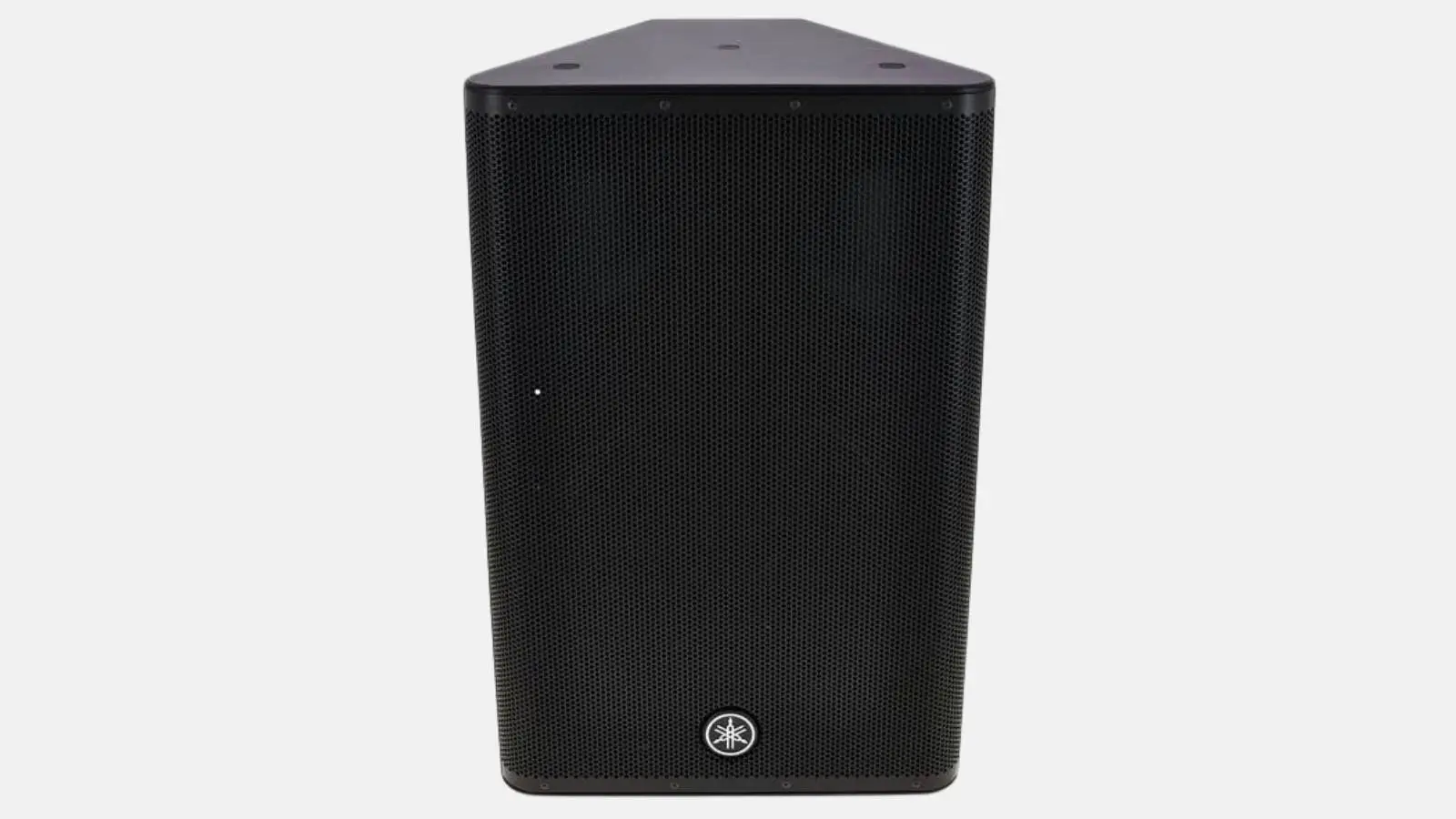 Yamaha DXR15 mkII Fullrange-Lautsprecher in Schwarz in Frontansicht mit Metallgitter und Yamaha-Logo.