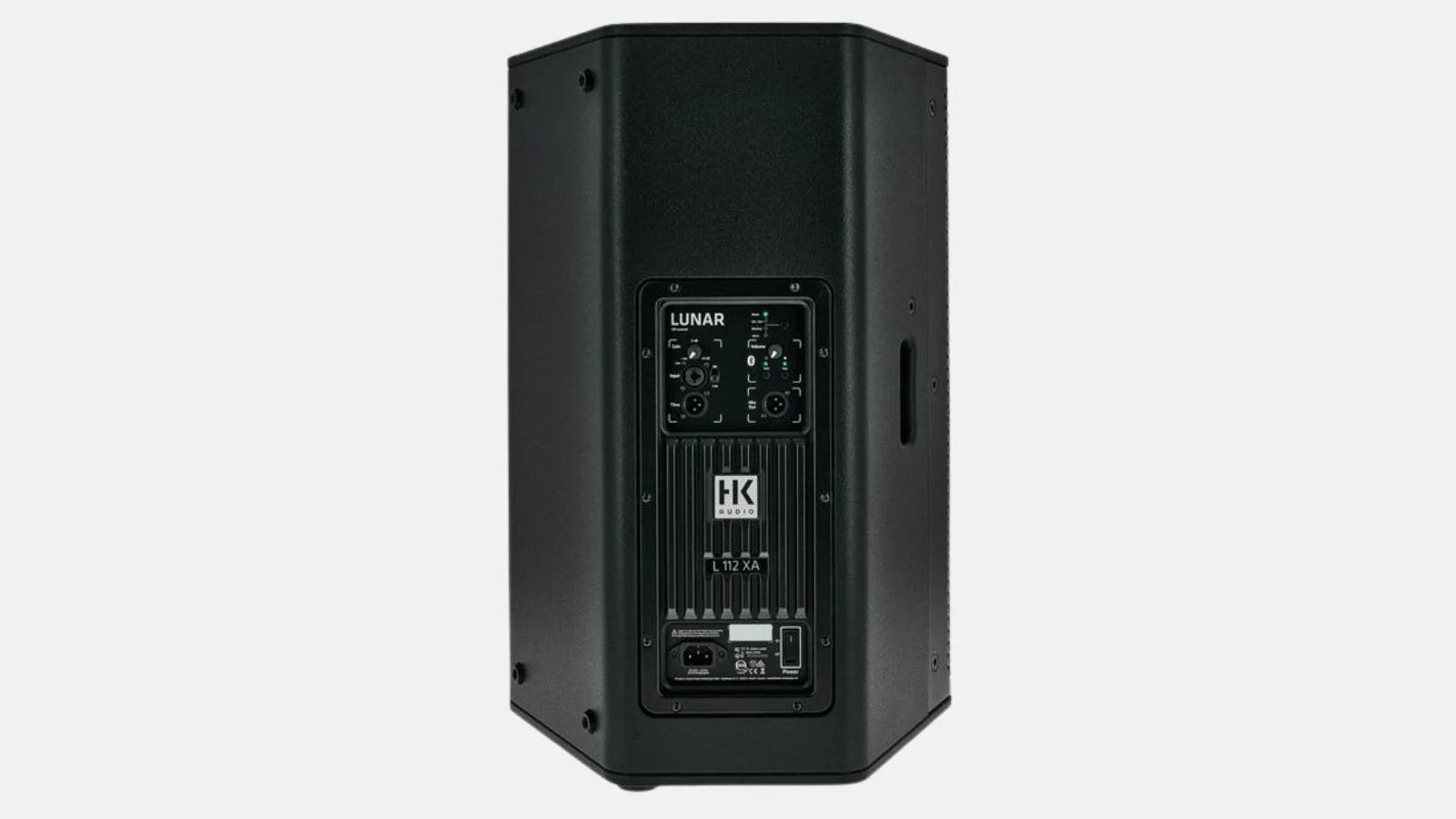 HK Audio Lunar 112 XA Seitenansicht mit Tragegriff und Monitorschräge.