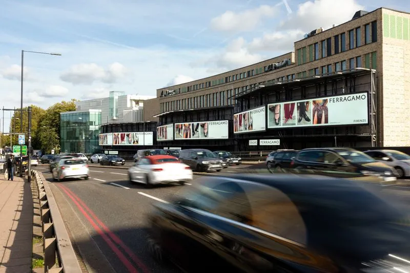 Bauer Media Outdoor's Storm digital billboard featuring Ferragmo's campaign