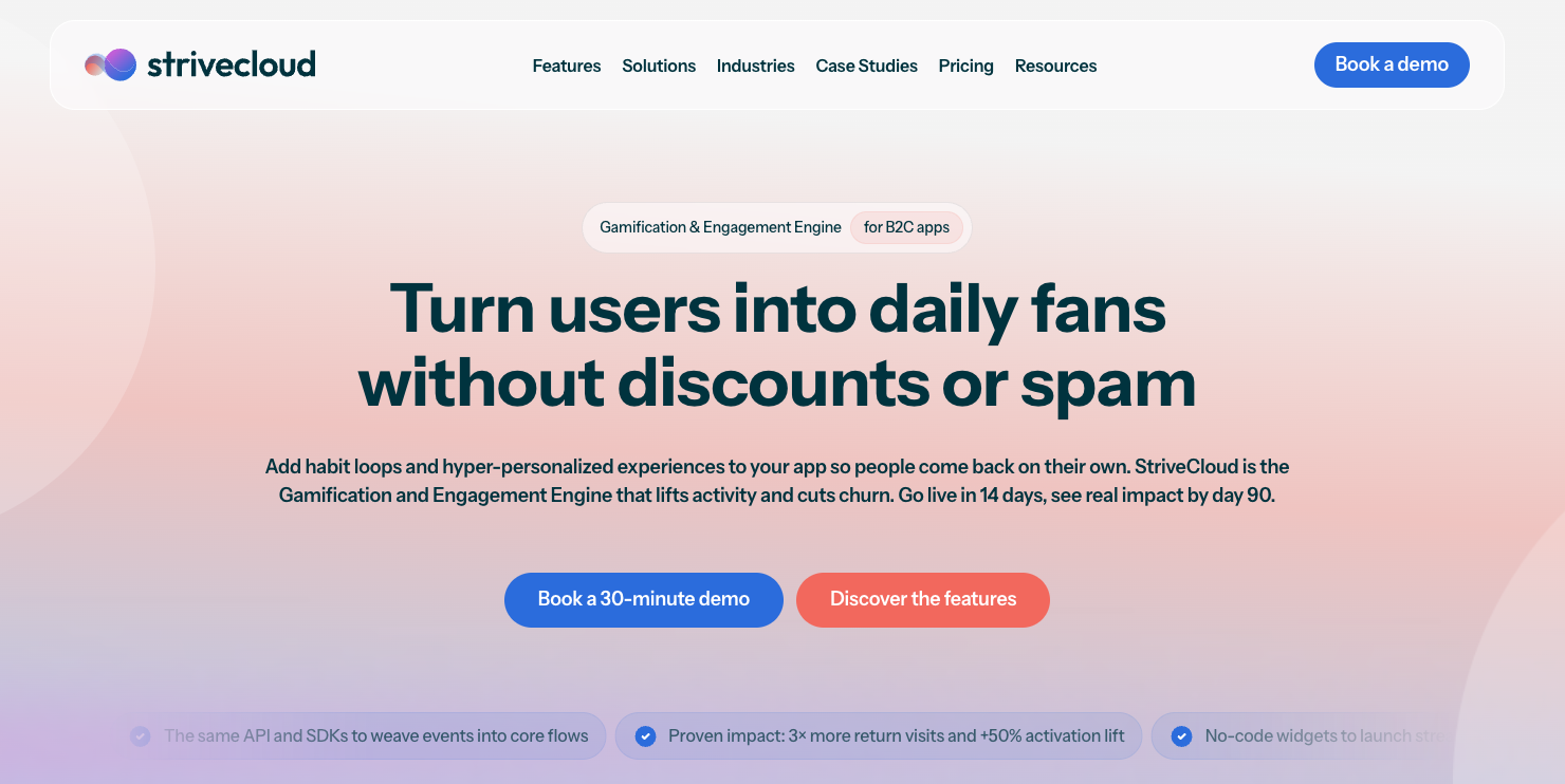 StriveCloud: Gamification & Engagement Engine for B2C Apps