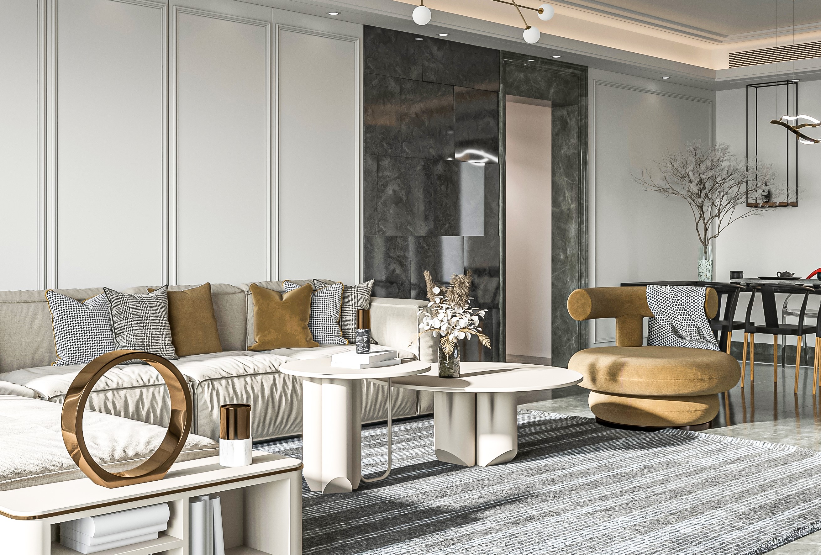 Elegant interiors inspired by contemporary European residences