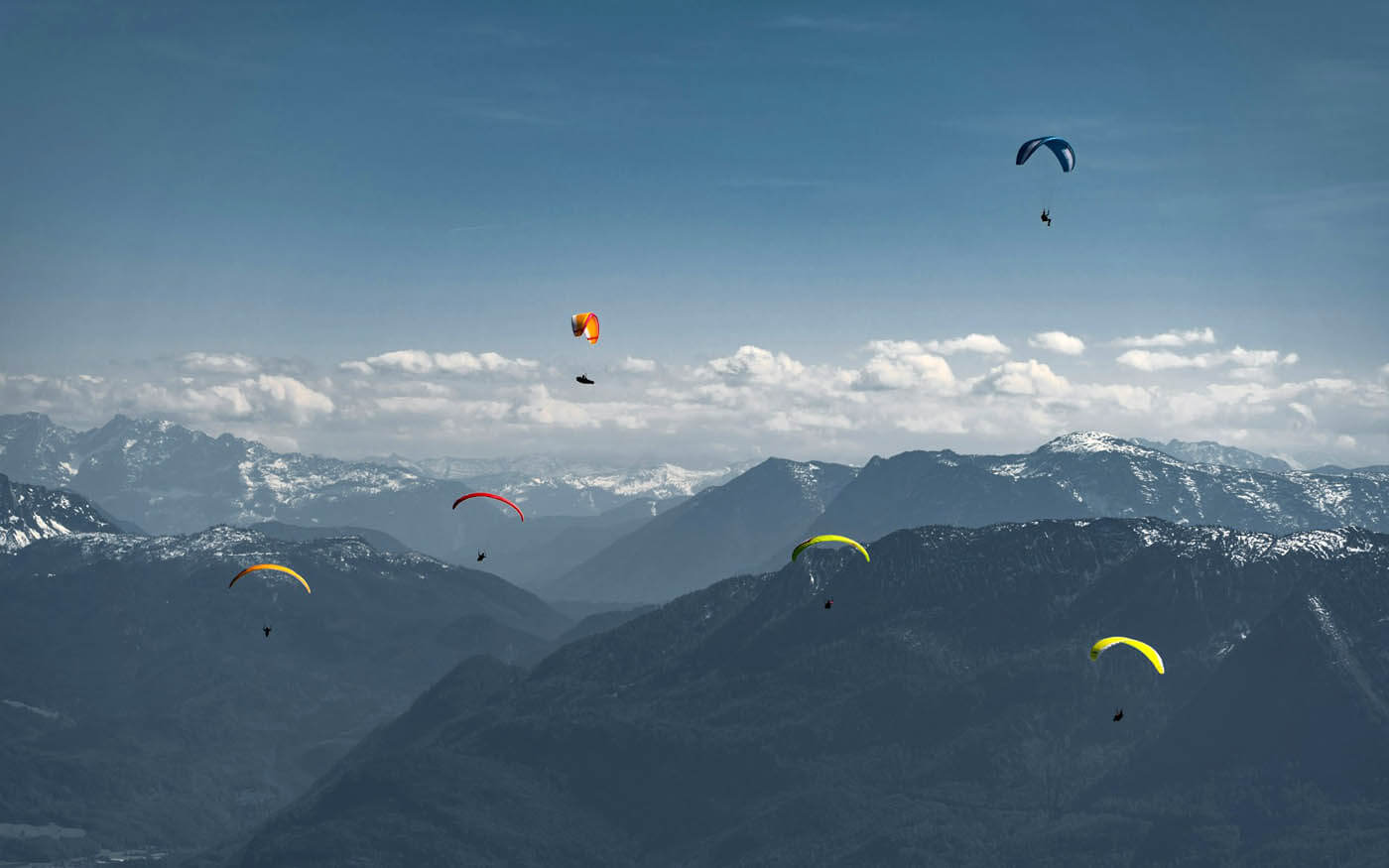 Thermal Paragliding Flight
