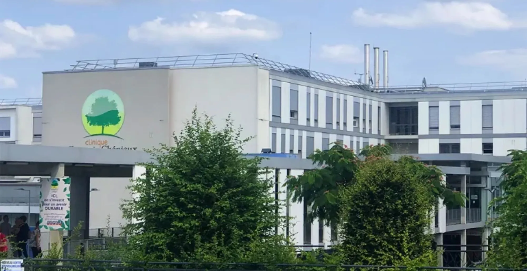 Vue aérienne de la Polyclinique de Limoges, site de déploiement de la télésurveillance Resilience