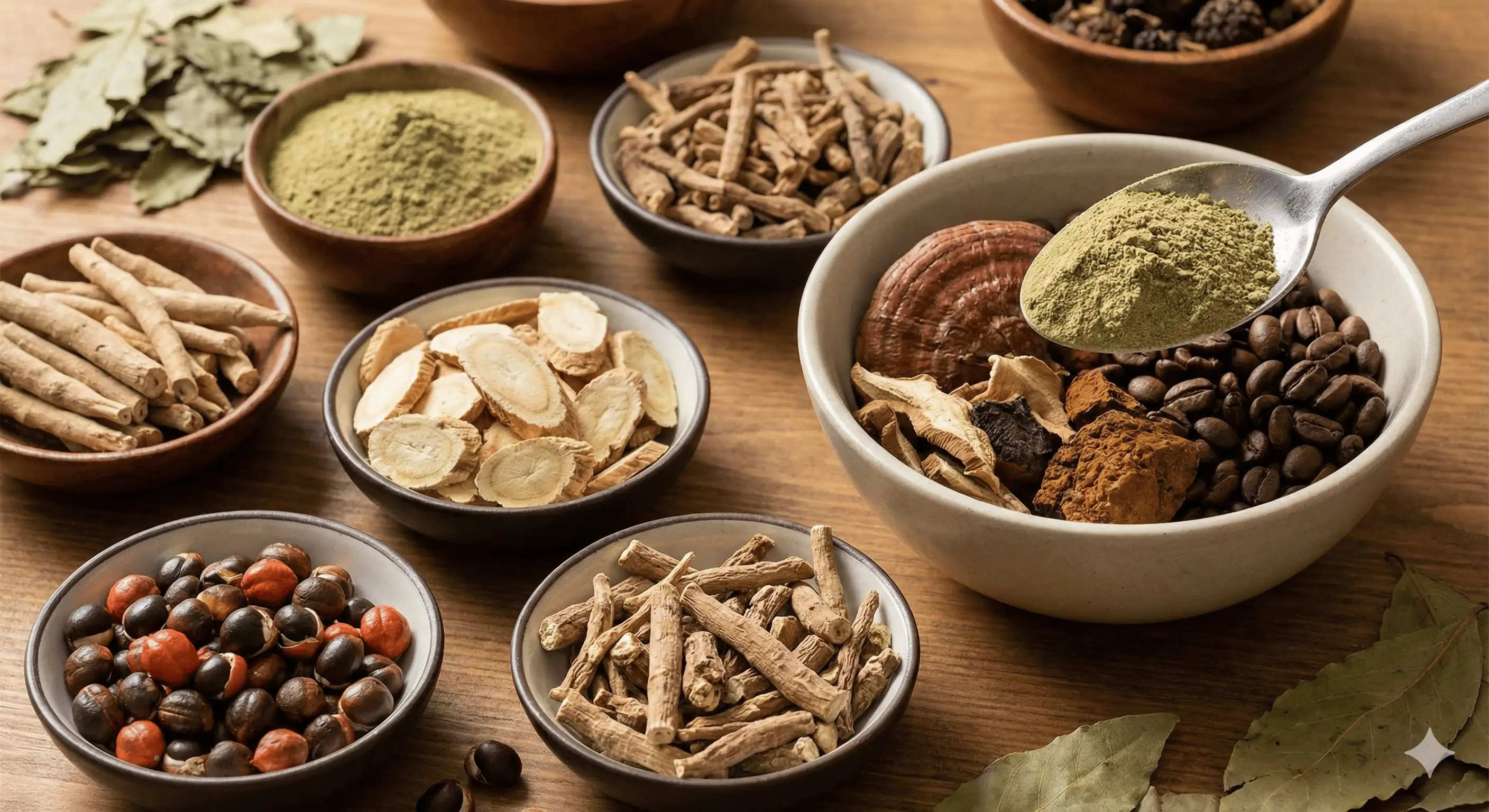 Hinzugefügte adaptogene Pflanzen