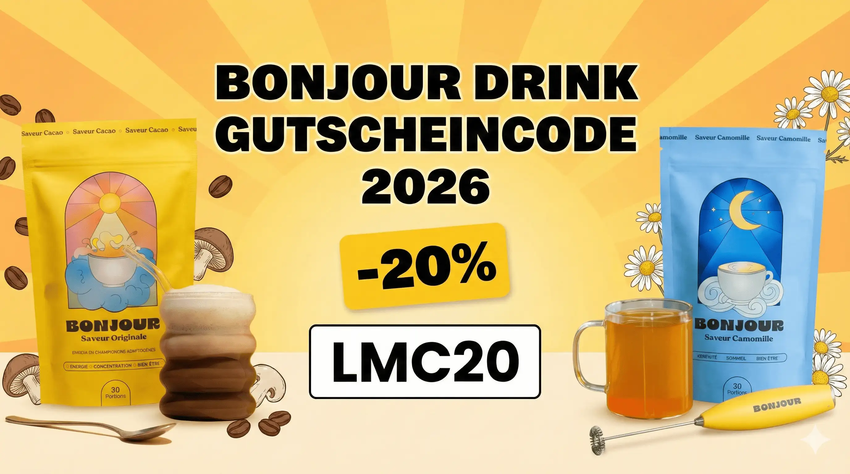 Bonjour Drink Gutscheincode 2026: -20% mit dem Code LMC20 auf deine Bestellung