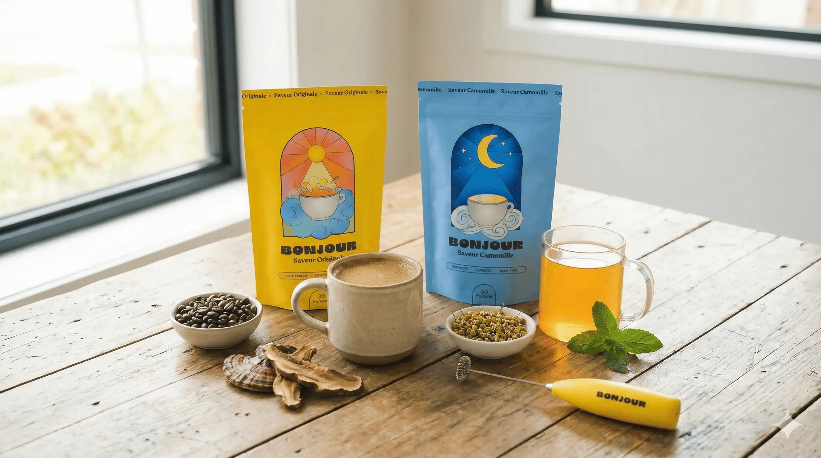 Die verschiedenen Geschmacksrichtungen von Bonjour Drink