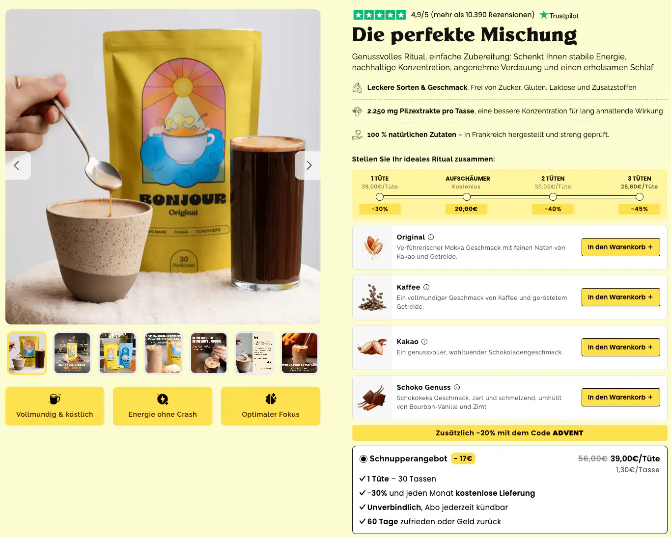 Wo steht Bonjour Drink?