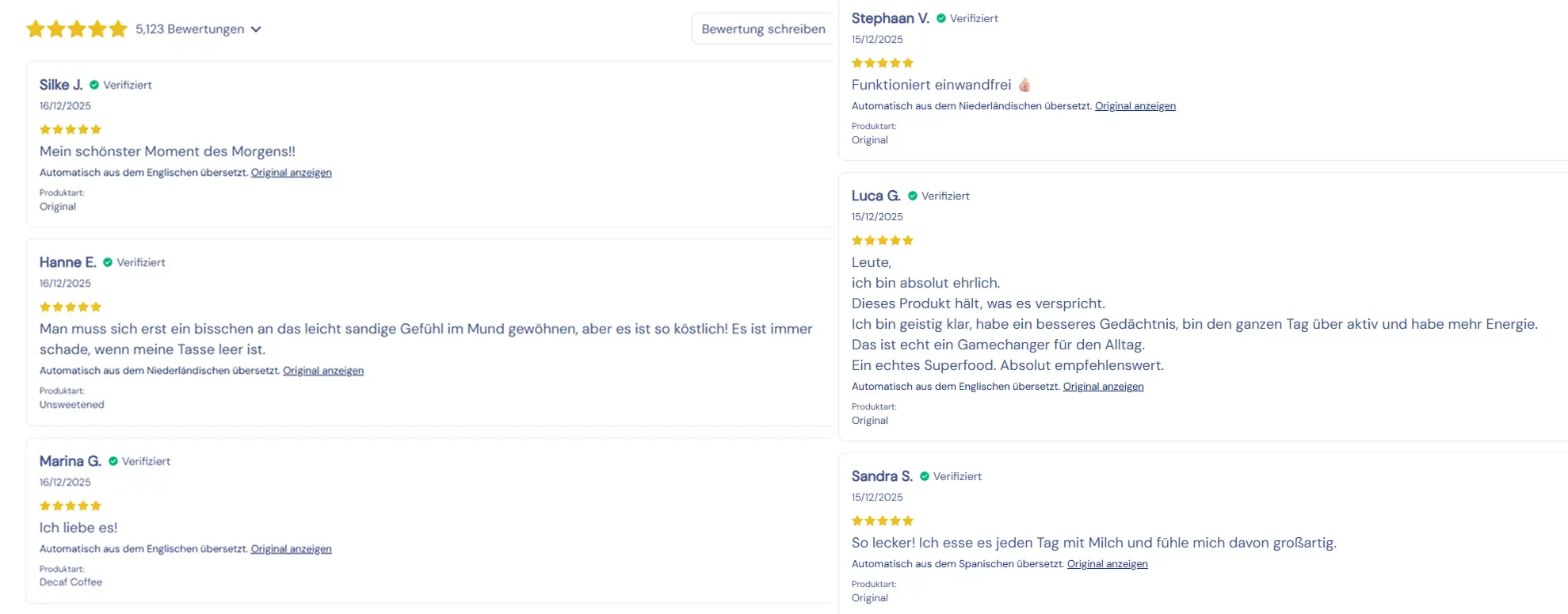 Clearly Versprechen vs Tester-Rezensionen Clearly verspricht die globale Unterstützung des Wohlbefindens, sanfte Energie, mentales und emotionales Gleichgewicht dank der Superfood- und Adaptogene-Synergie. Der Ansatz ist ganzheitlich und progressiv.Tester-Rückmeldungen betonen die Qualität der Zutaten und die Bio-Zertifizierung, aber auch subtilere und weniger sofortige Effekte als die von Bonjour Drink. Die Vielfalt der Wirkstoffe verdünnt die Konzentration jeder Zutat und begrenzt die individuelle Wirkung.