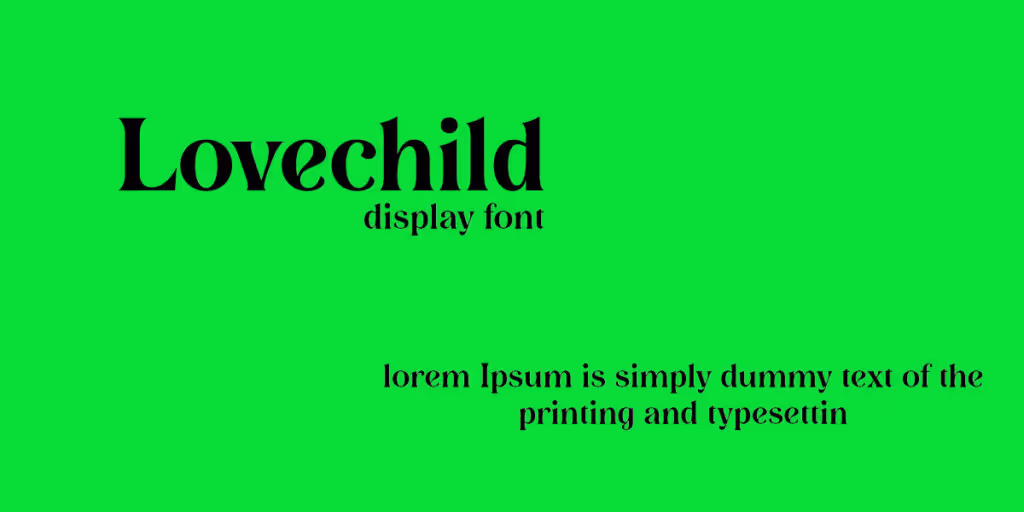lovechild is best fonts for apps