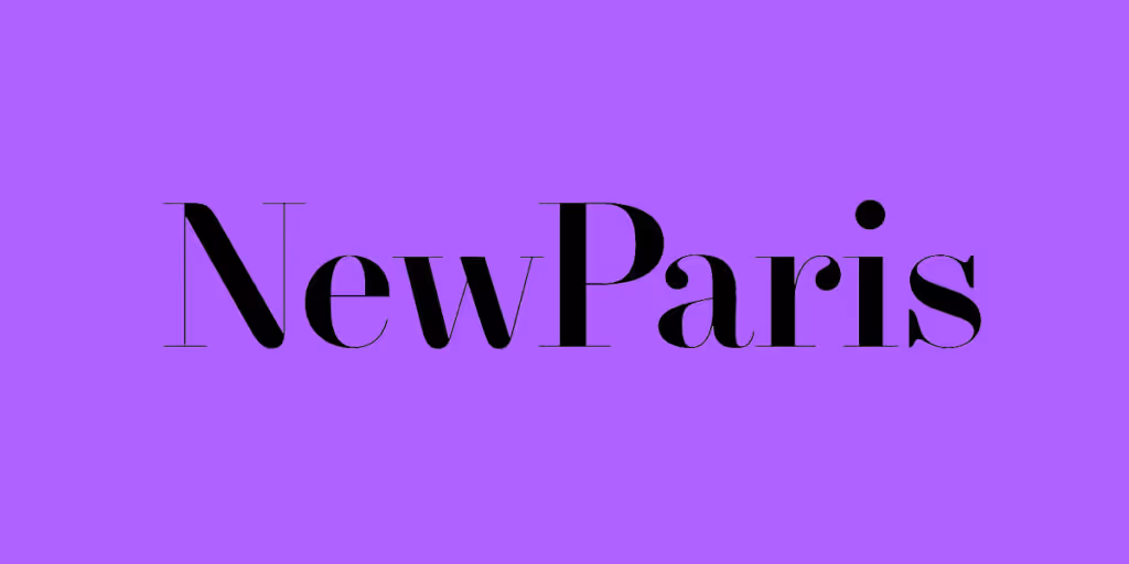 NewParis is best fonts for apps