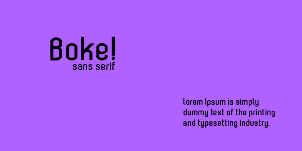 Boke is best fonts for apps