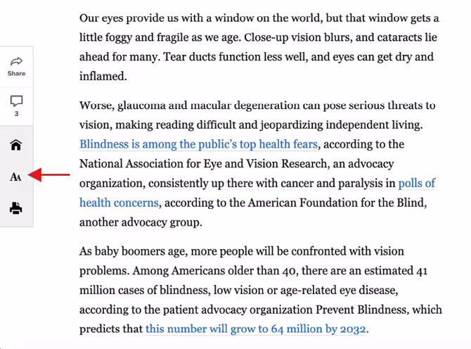 Text Legibility and Dark Mode for Older Users