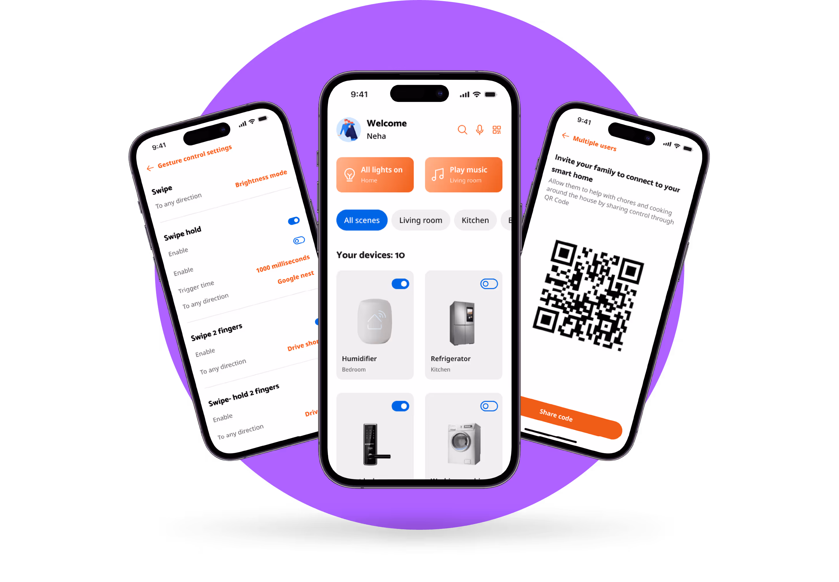 Homepage, Gesture Control Settings