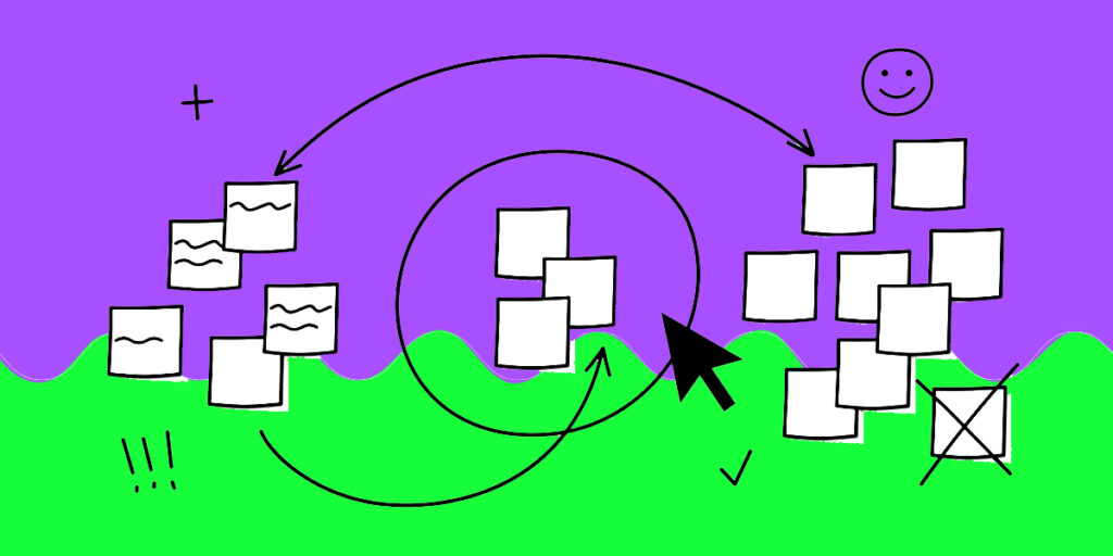 process and templates of affinity mapping in UX Research