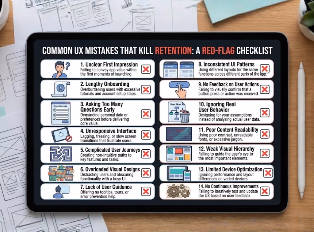 Common UX Mistakes That Kill Retention