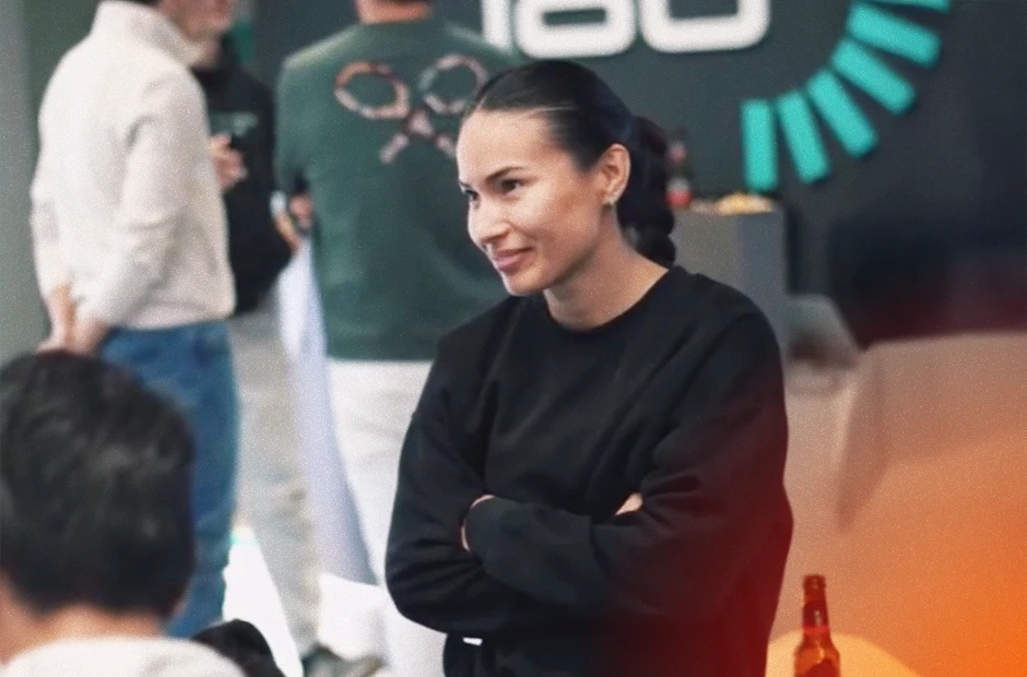 Usuaria disfrutando del evento Beer Training de 180