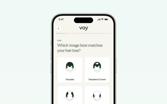 Telefone com o questionário de avaliação capilar
