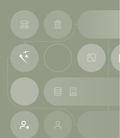 Gráfico com ícones de financas.