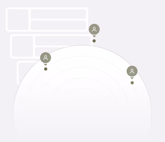 Um rada com ícones pinados representando os profissionais especialistas.